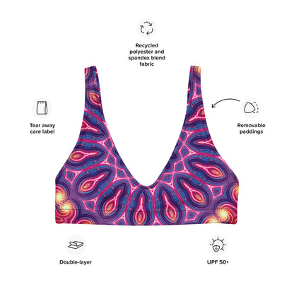 Pink Sparkle Flower Yoga Top