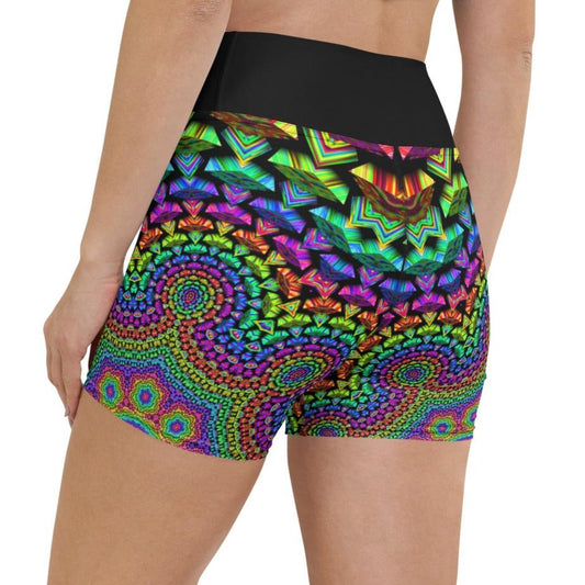 Psychedelic Fusion Yoga Shorts