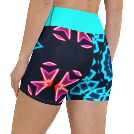 Electric Waves Yoga Shorts