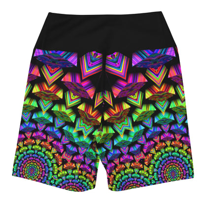 Tribal Psychedelic Fusion Yoga Shorts