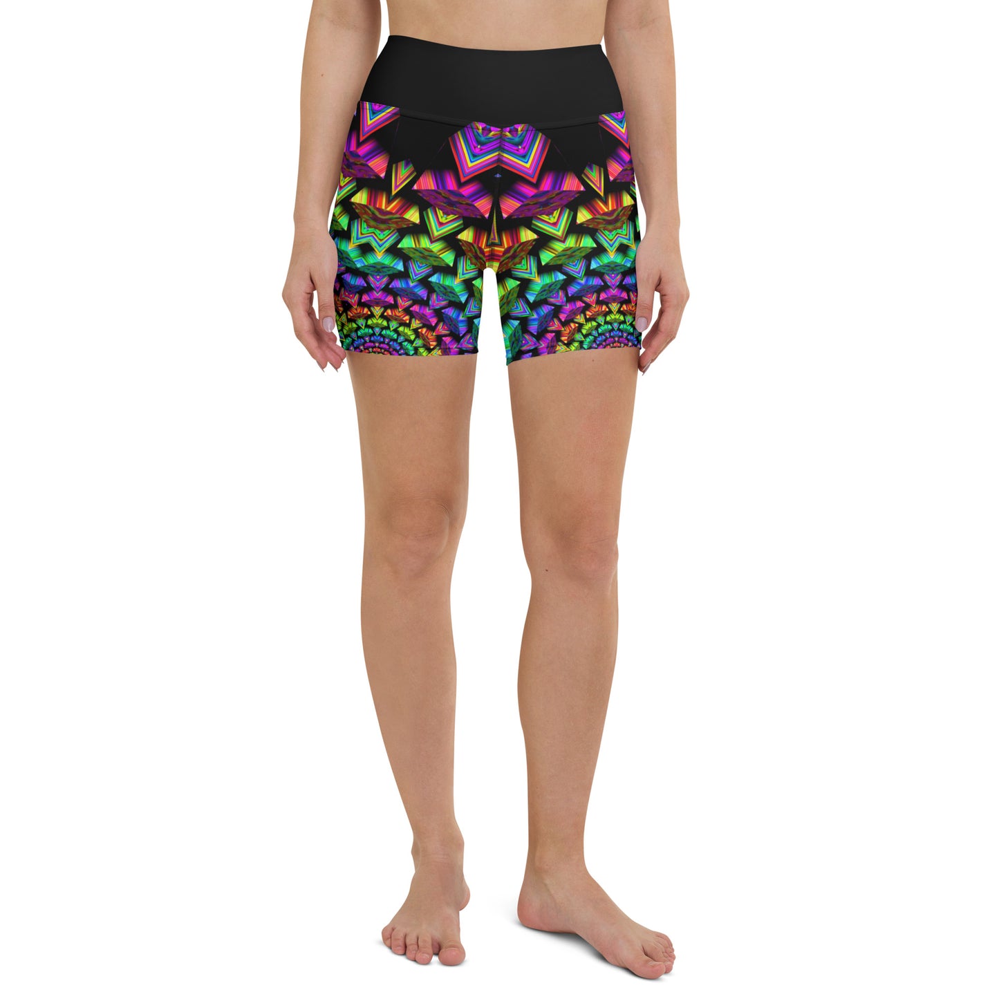 Tribal Psychedelic Fusion Yoga Shorts