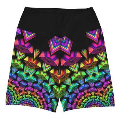 Tribal Psychedelic Fusion Yoga Shorts