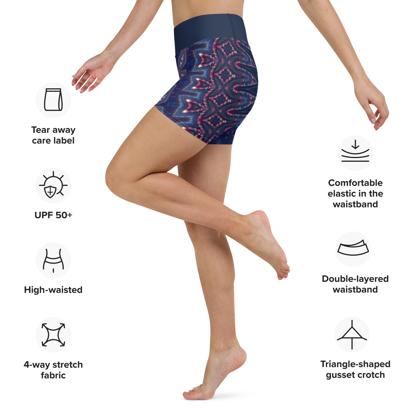 Deep Starry Night Yoga Shorts