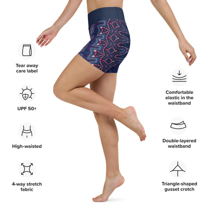 Deep Starry Night Yoga Shorts