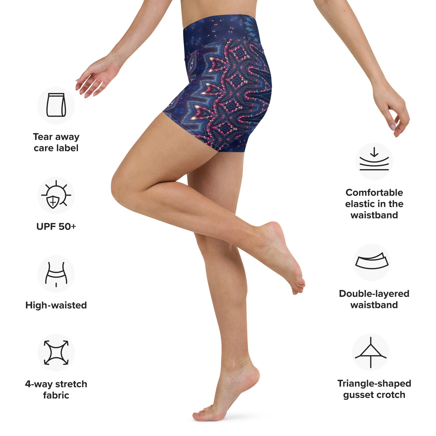 Starry Night Yoga Shorts