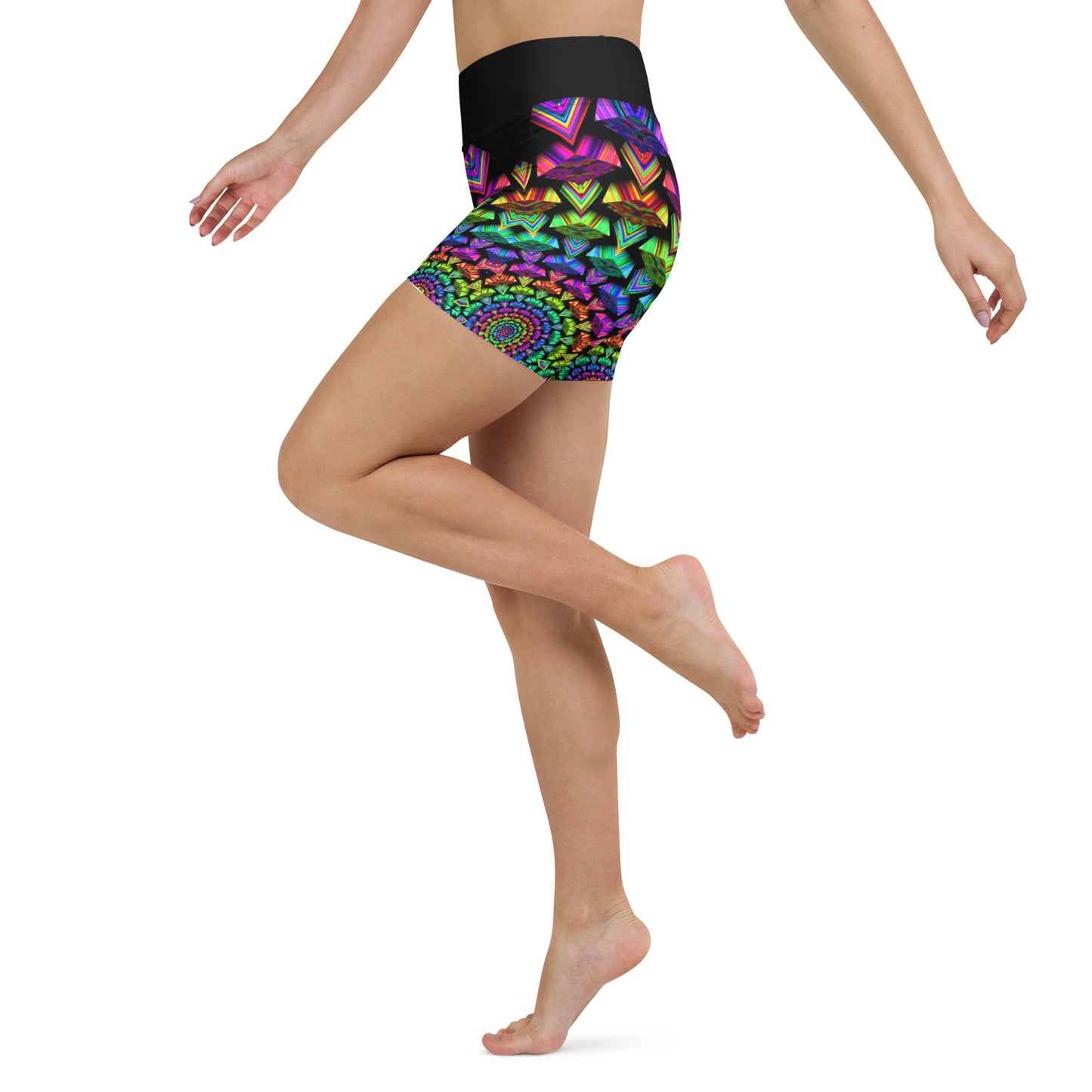 Tribal Psychedelic Fusion Yoga Shorts