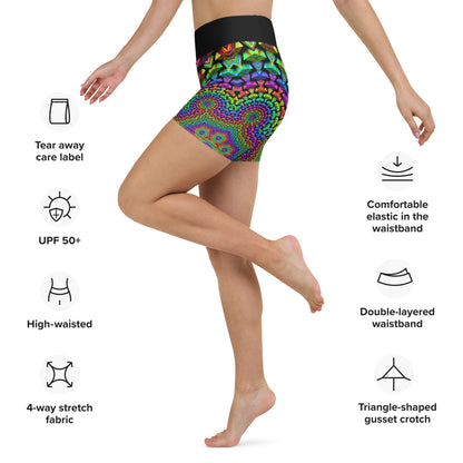 Psychedelic Fusion Yoga Shorts