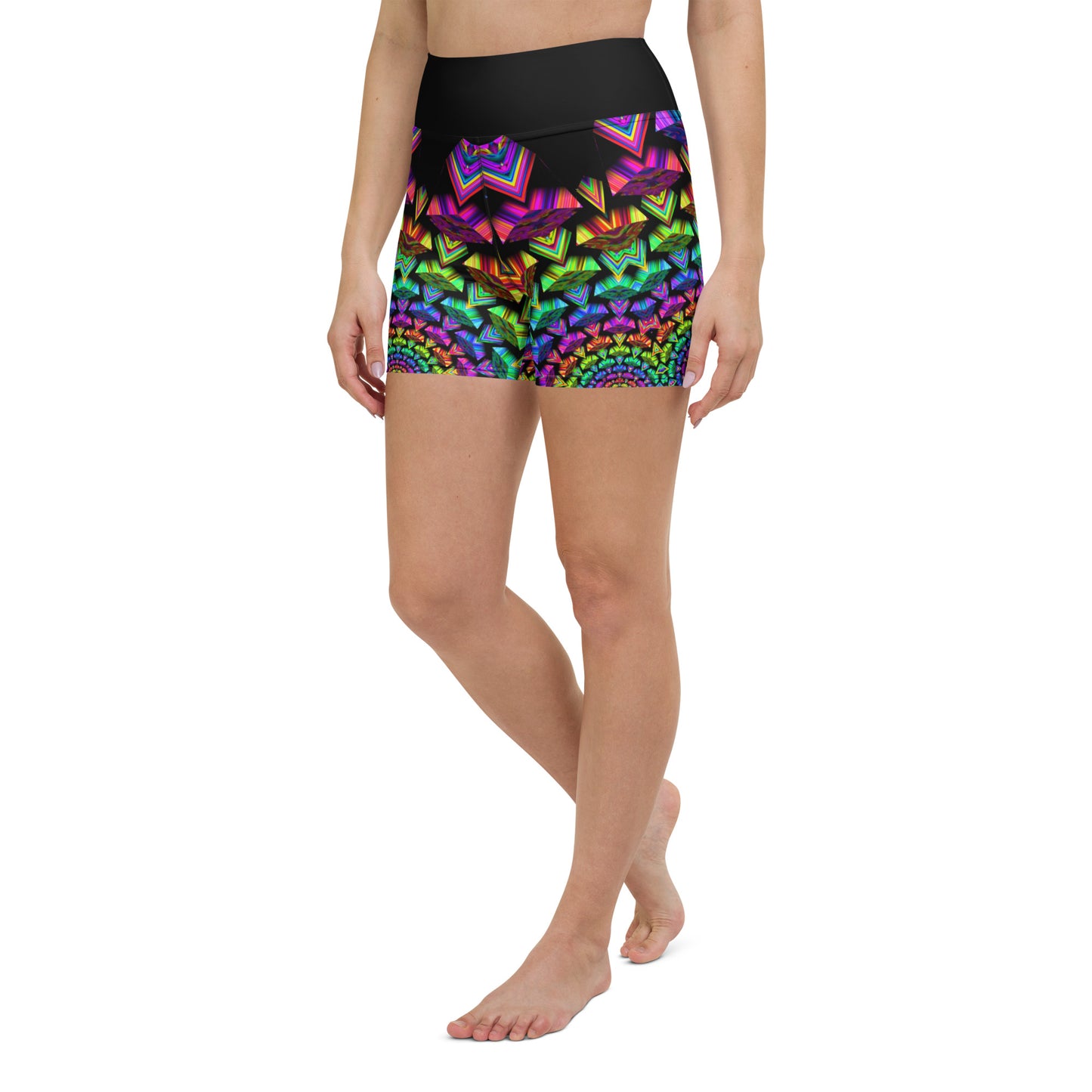 Tribal Psychedelic Fusion Yoga Shorts