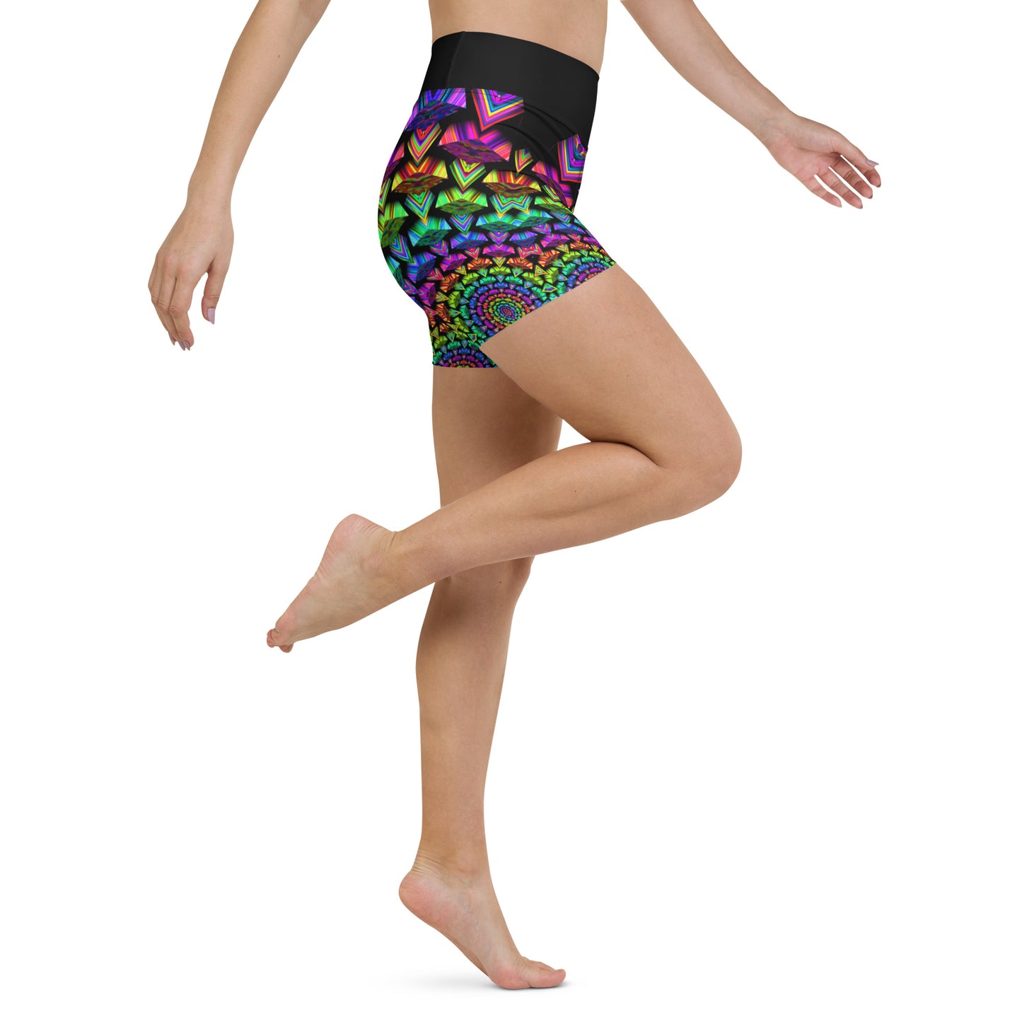 Tribal Psychedelic Fusion Yoga Shorts