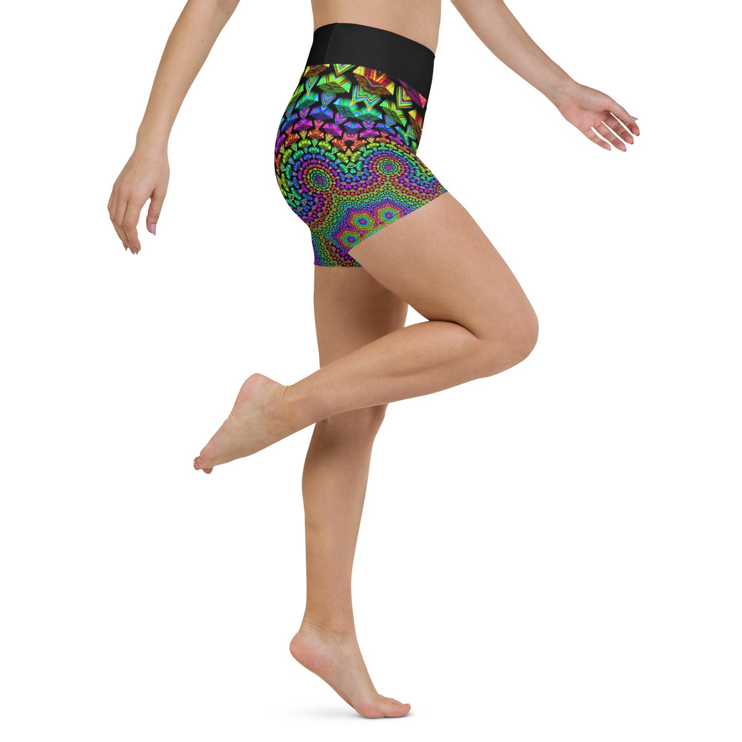 Psychedelic Fusion Yoga Shorts