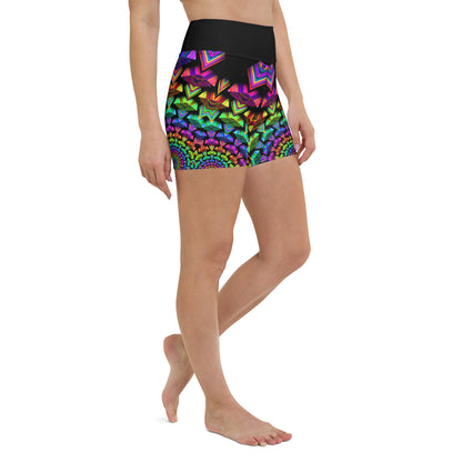 Tribal Psychedelic Fusion Yoga Shorts