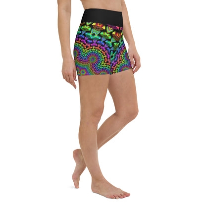 Psychedelic Fusion Yoga Shorts